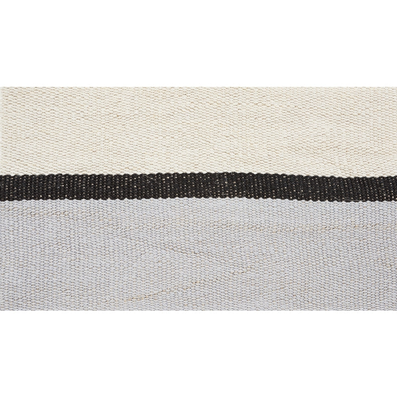 77020 | Ile Saint-Louis Wide Tape, White Black & Silvery Blue - Schumacher Fabric