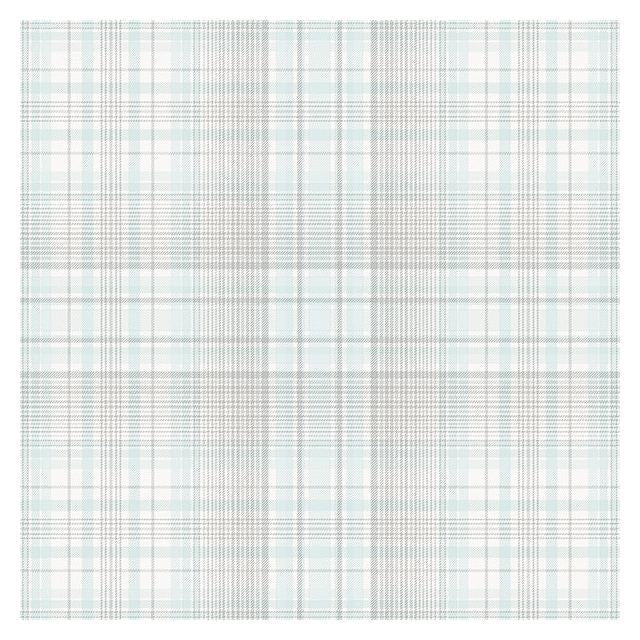 Looking AF37720 Flourish (Abby Rose 4) Blue Check Plaid Wallpaper in Turquoise & Greys  by Norwall Wallpaper