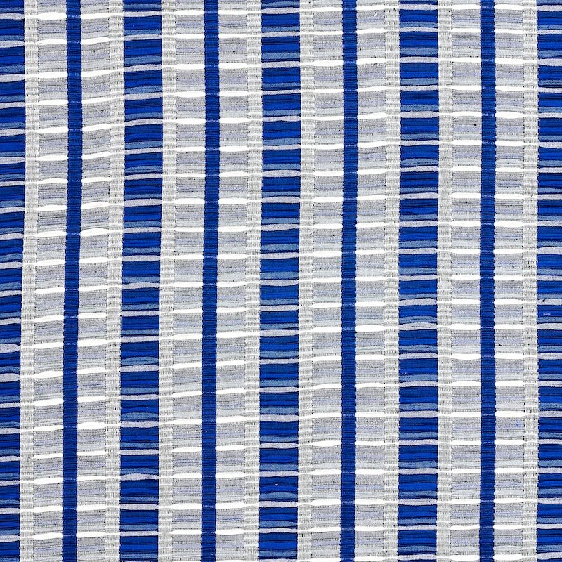 Purchase sample of 78822 Palopo Hand Woven Stripe, Azul by Schumacher Fabric