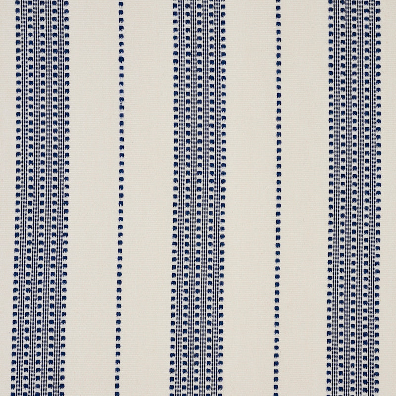 Purchase sample of 79090 Lubeck Stripe, Navy by Schumacher Fabric