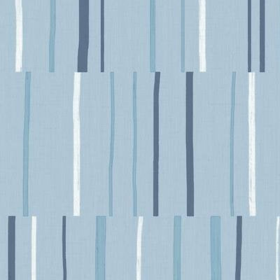 Purchase LW51212 Living with Art Block Lines Bluebird Navy and Glacier White by Seabrook Wallpaper