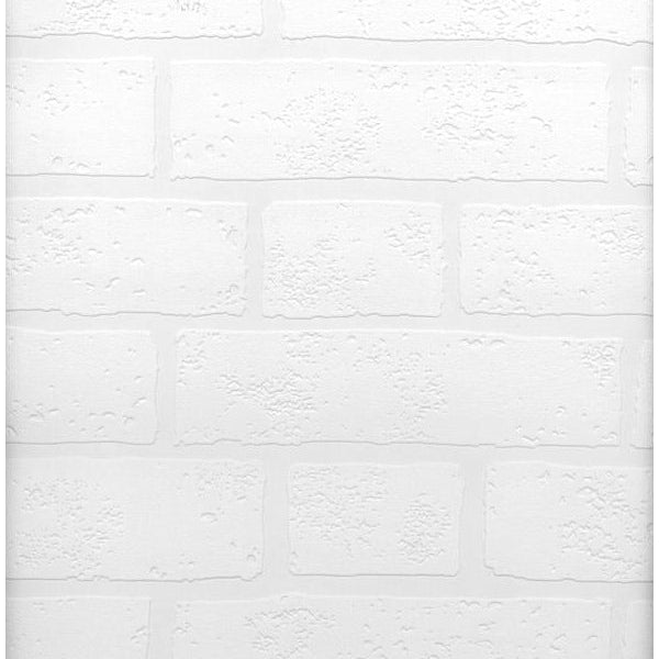 Acquire 2780-99423 Paintable Solutions 5 Bridgers Paintable Brick Wallpaper Paintable Brewster