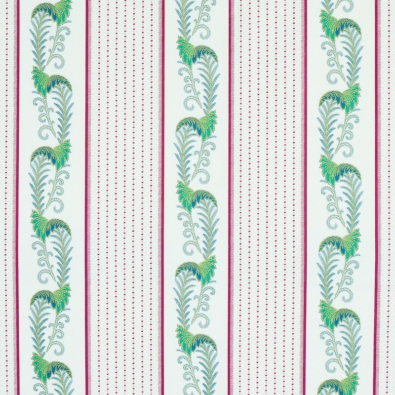 Purchase sample of 179382 Aleksy Stripe, Plum by Schumacher Fabric