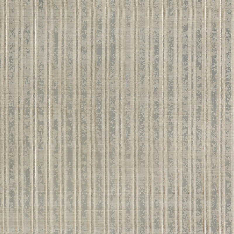 Select 5007360 Galvanized Rib Silver Leaf Schumacher Wallpaper