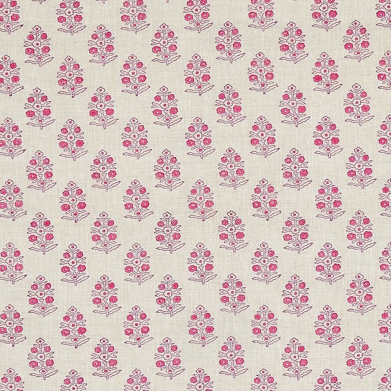 Purchase sample of 179362 Aditi Hand Blocked Print, Pink by Schumacher Fabric