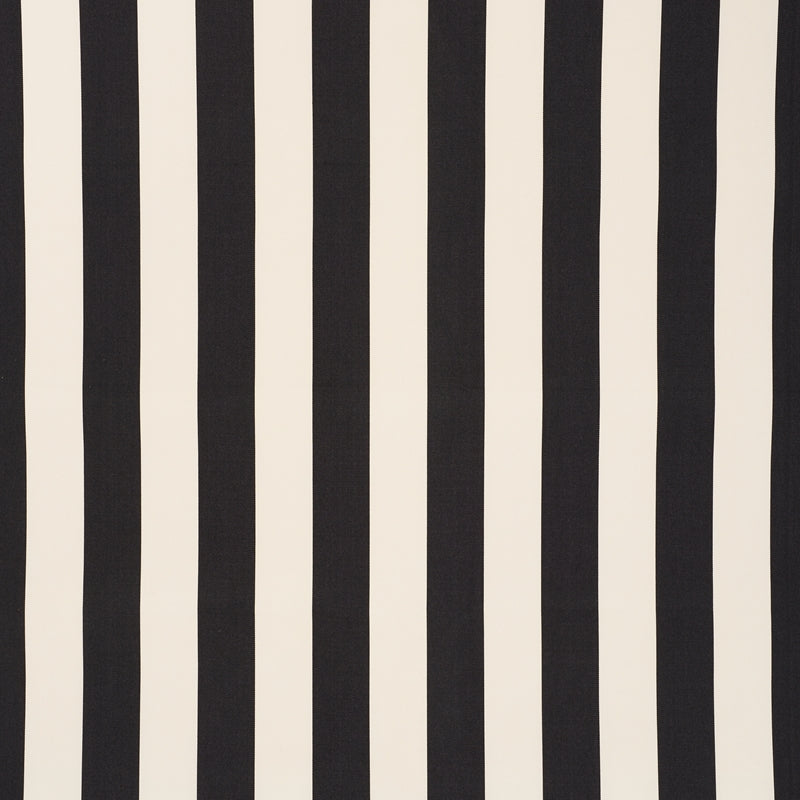 Purchase sample of 71756 Cabana Stripe, Black by Schumacher Fabric