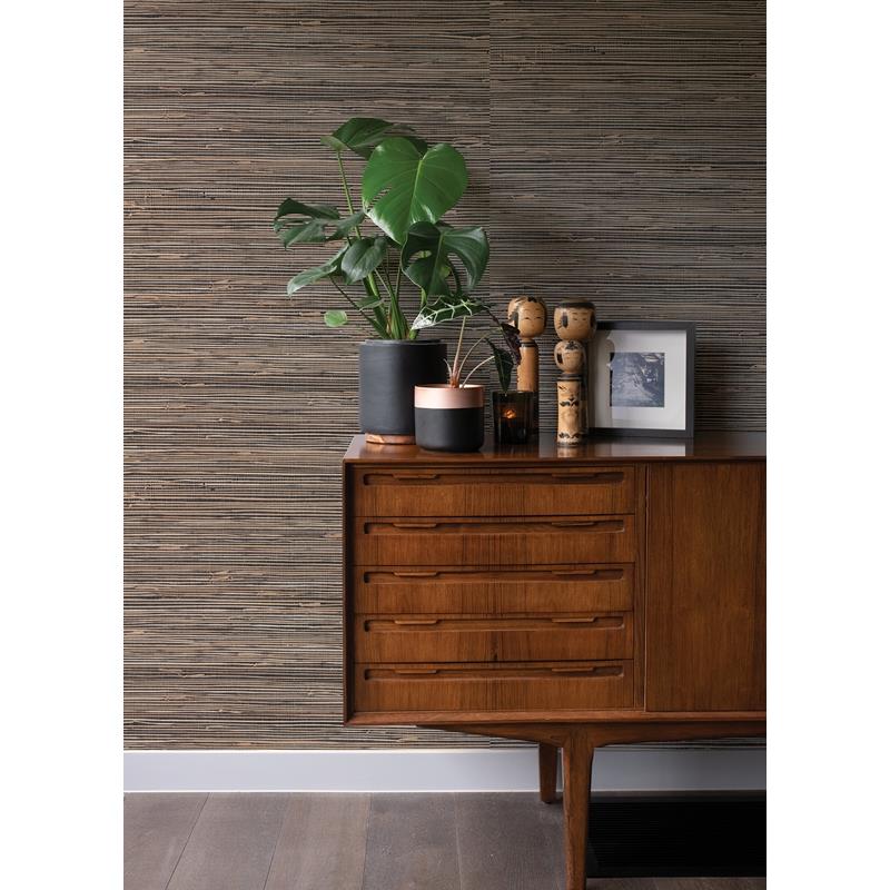 Shop 2923-89475 Twine Anhui Black Grasscloth Black A-Street Prints Wallpaper