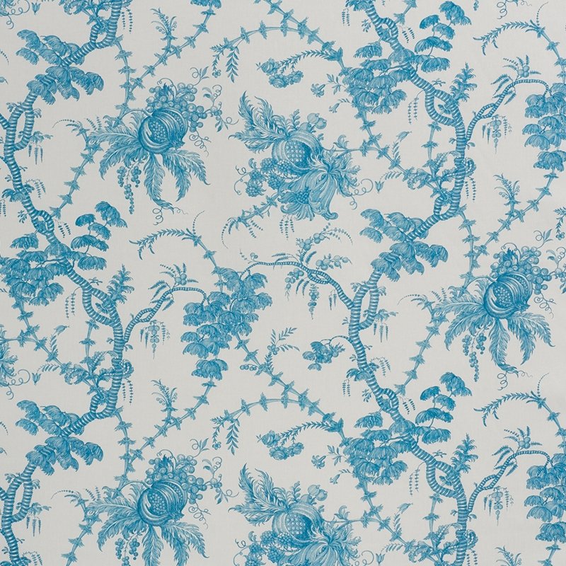 Purchase sample of 178731 San Cristobal Toile, Peacock by Schumacher Fabric