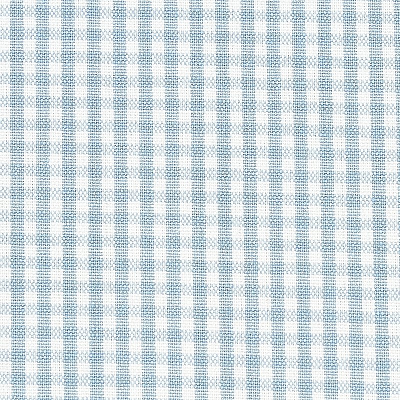 Purchase sample of 64629 Barnet Cotton Check, Sky by Schumacher Fabric