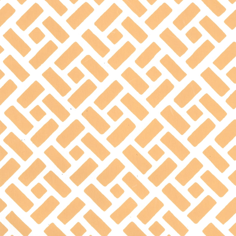 Looking 2220-05WP Edo Inca Gold on Almost White by Quadrille Wallpaper