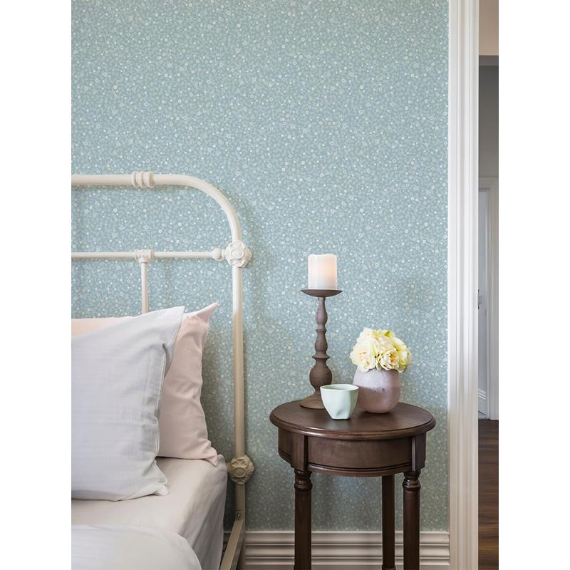 Shop 2999-24130 Annelie Hummelvik Blue Daisy Trail Blue A-Street Prints Wallpaper