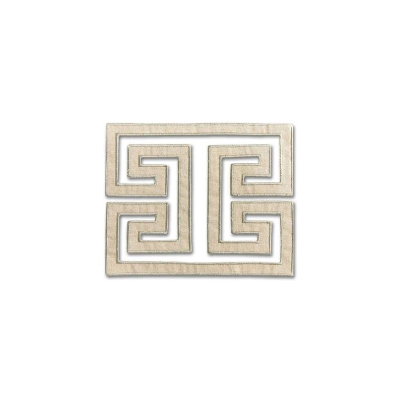 66131 | Madame Wu Applique, Greige - Schumacher Fabric