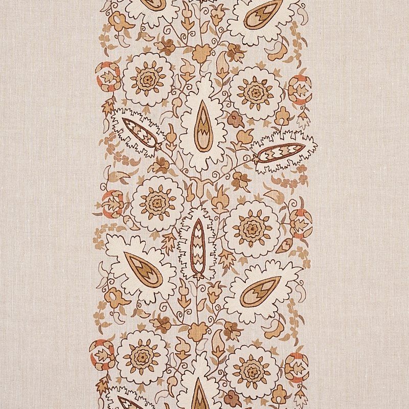 Purchase sample of 80752 Anatolia Embroidery, Natural by Schumacher Fabric