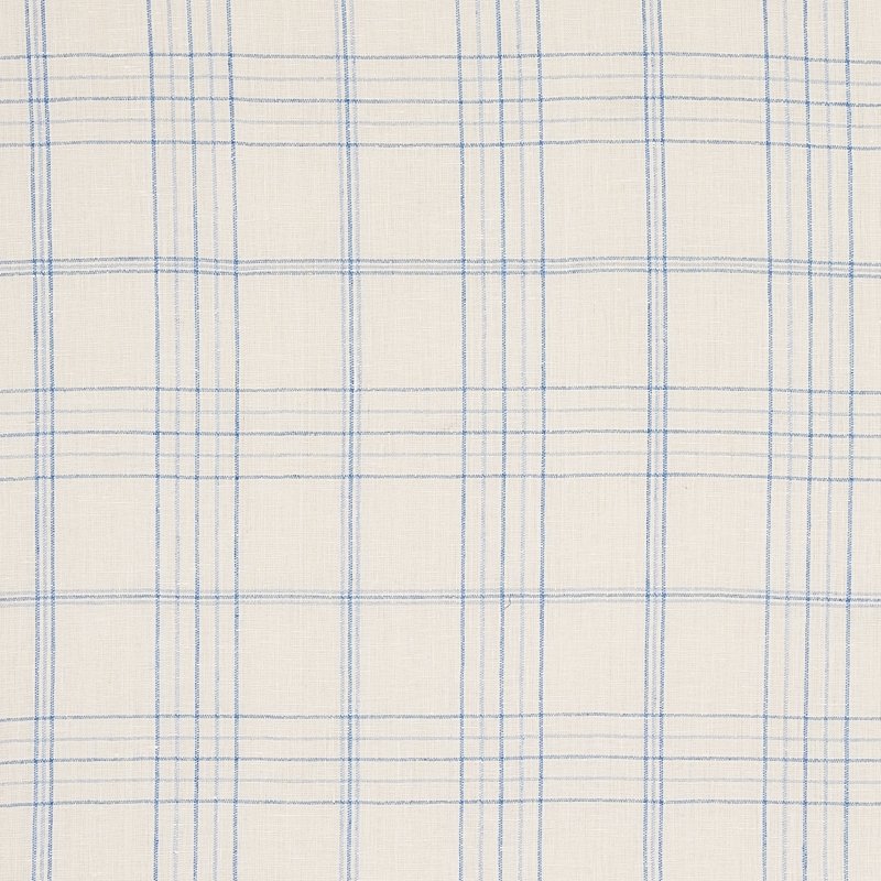 Purchase sample of 80301 Nils Plaid Linen, Blue by Schumacher Fabric