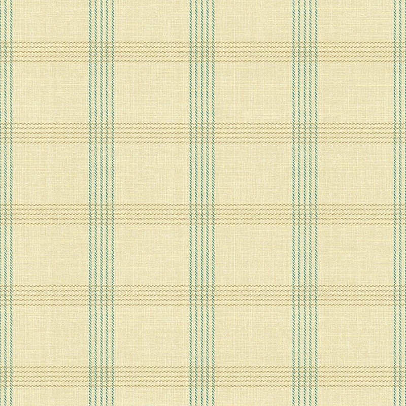 Save 1621302 Bruxelles Blue Plaid by Seabrook Wallpaper