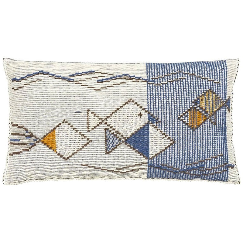So0001036 | Mediterraneo Floor Pillow, Blue - Schumacher Furniture and Accessories