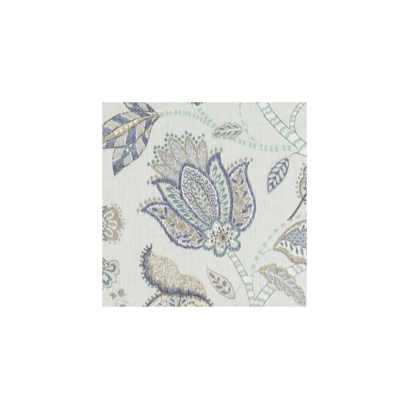 42480-680 | Aqua/Cocoa - Duralee Fabric