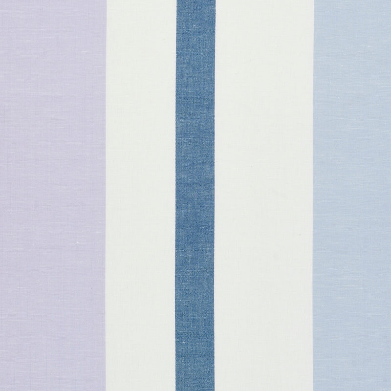 Purchase sample of 79661 Lolland Linen Stripe, Lilac & Blue by Schumacher Fabric