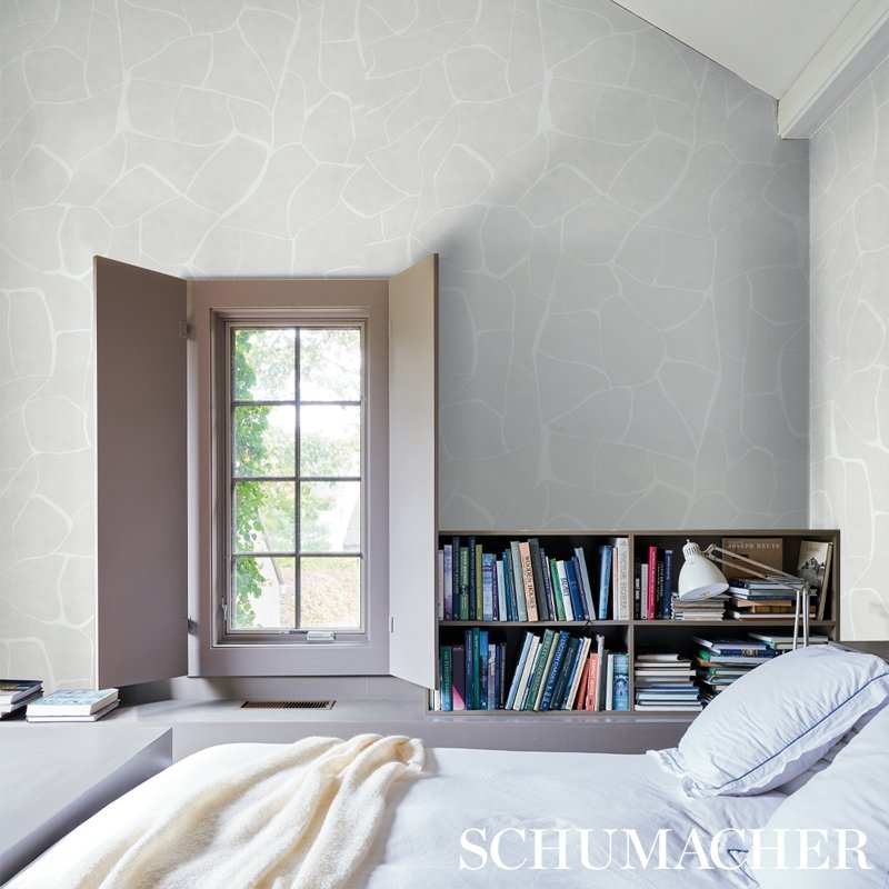 View 5009702 Filigree Stone Schumacher Wallcovering Wallpaper
