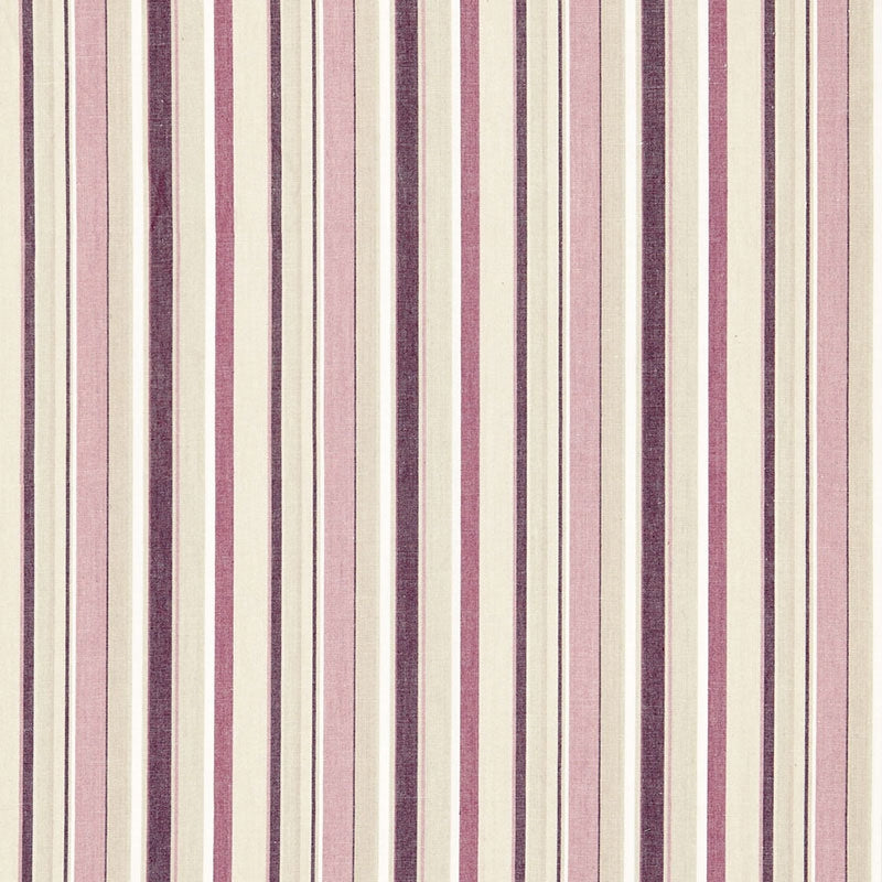 Purchase sample of 66052 Tybee Stripe, Mulberry by Schumacher Fabric