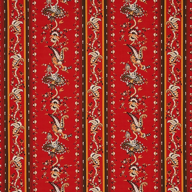 Purchase sample of 179982 Elena Paisley Stripe, Pompeii by Schumacher Fabric