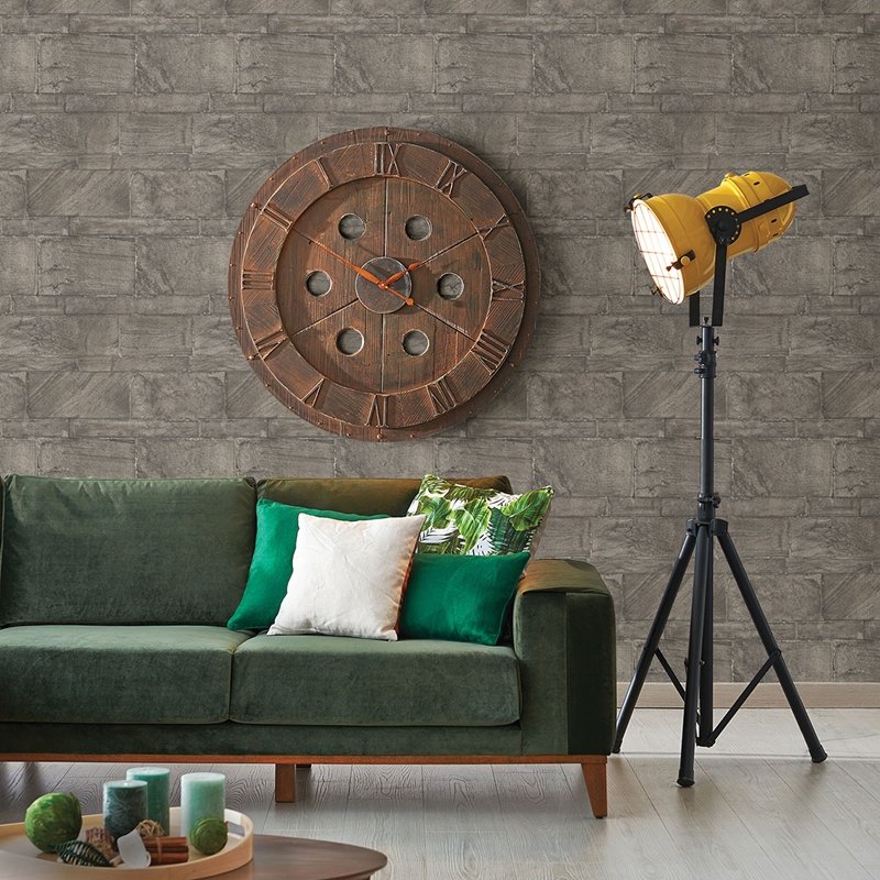 Find 2922-25375 Trilogy Murray Dark Grey Stone Wall Grey A-Street Prints Wallpaper