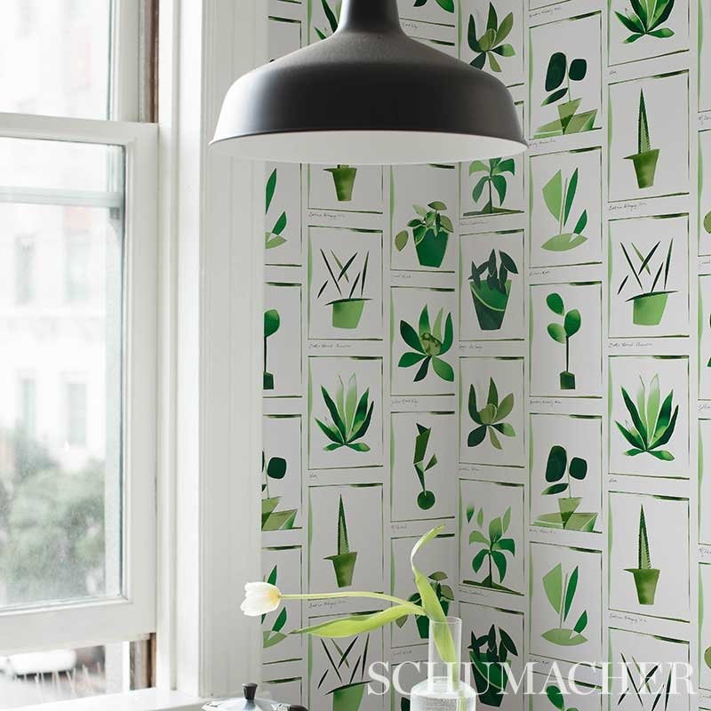 Order 5012691 Botanicals Greenhouse Schumacher Wallcovering Wallpaper