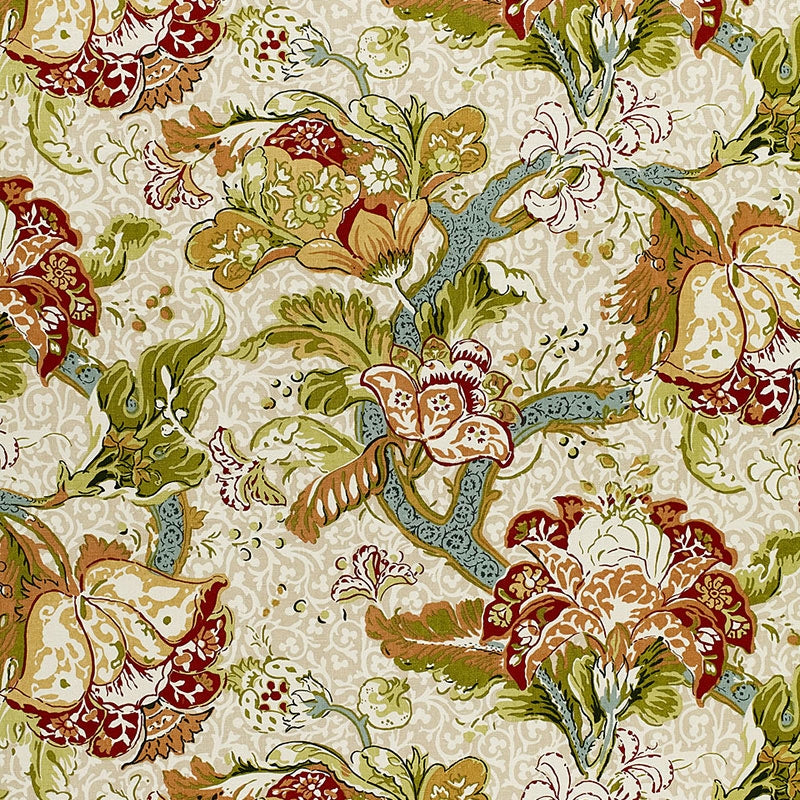 Purchase sample of 1319002 Ariella Jacobean, Ecru by Schumacher Fabric