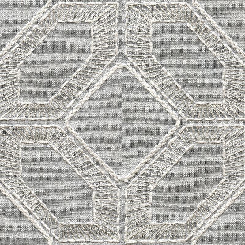 Looking 34487.11.0 Geometric Grey by Kravet Design Fabric
