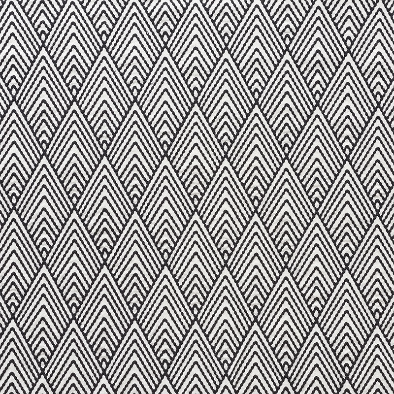 Purchase sample of 75372 Avila Embroidery, Black by Schumacher Fabric
