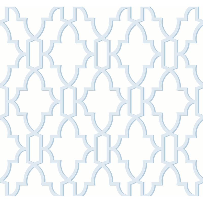 Looking LN21112 Luxe Haven Coastal Lattice Hampton Blue by Lillian August Wallpaper