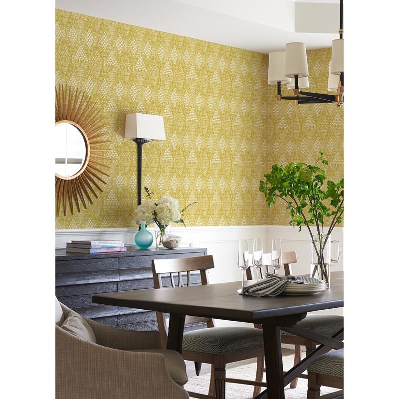 Order 4081-26321 Happy Grady Yellow Dotted Geometric Yellow A-Street Prints Wallpaper