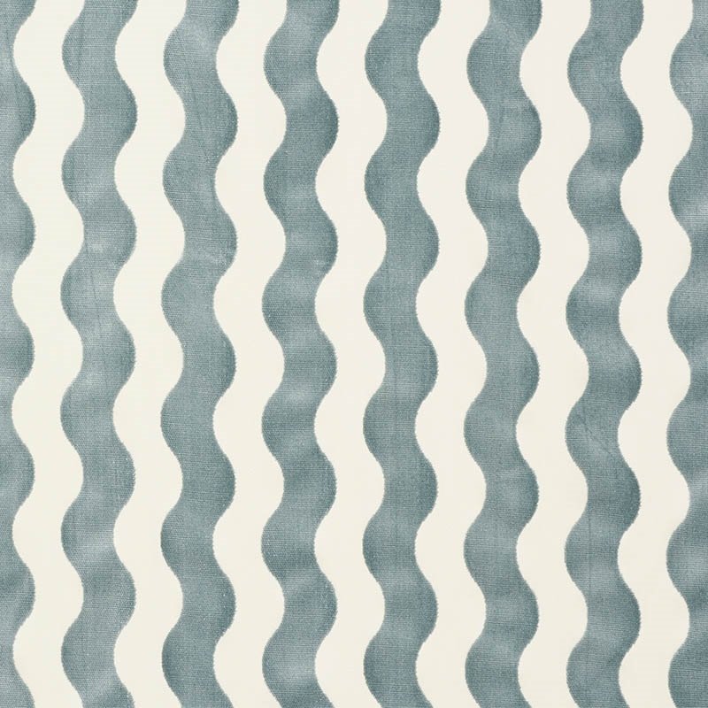 Purchase sample of 69424 The Wave, Sky by Schumacher Fabric