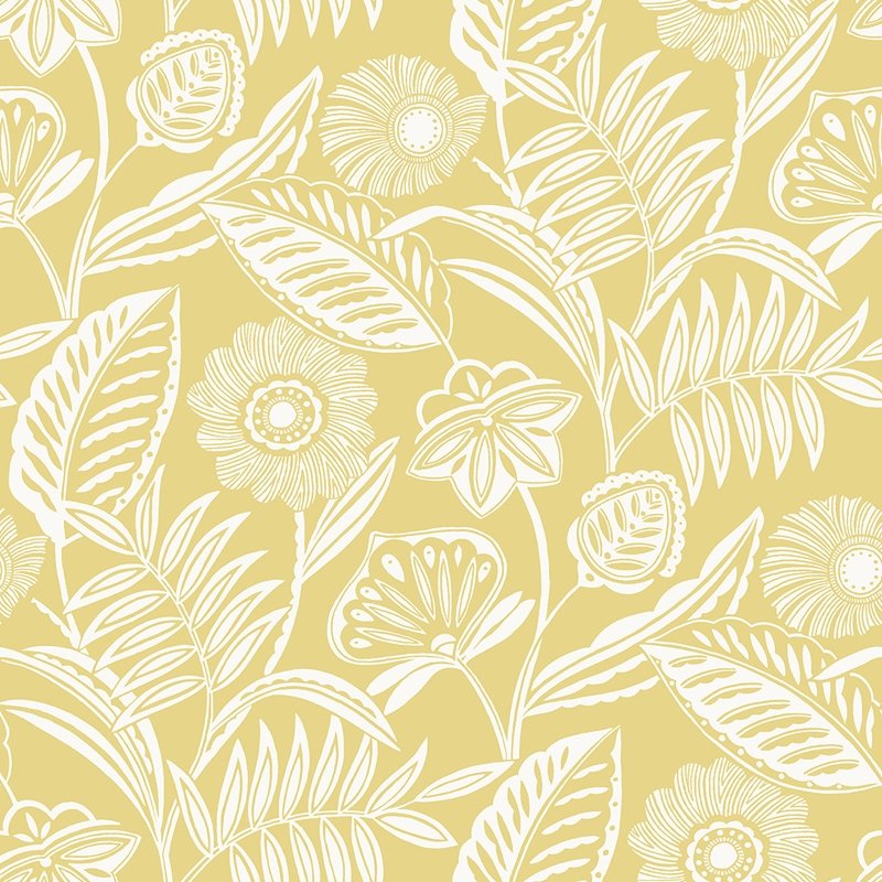 2969-87529 | Pacifica, Alma Yellow Tropical Floral Yellow - A-Street P