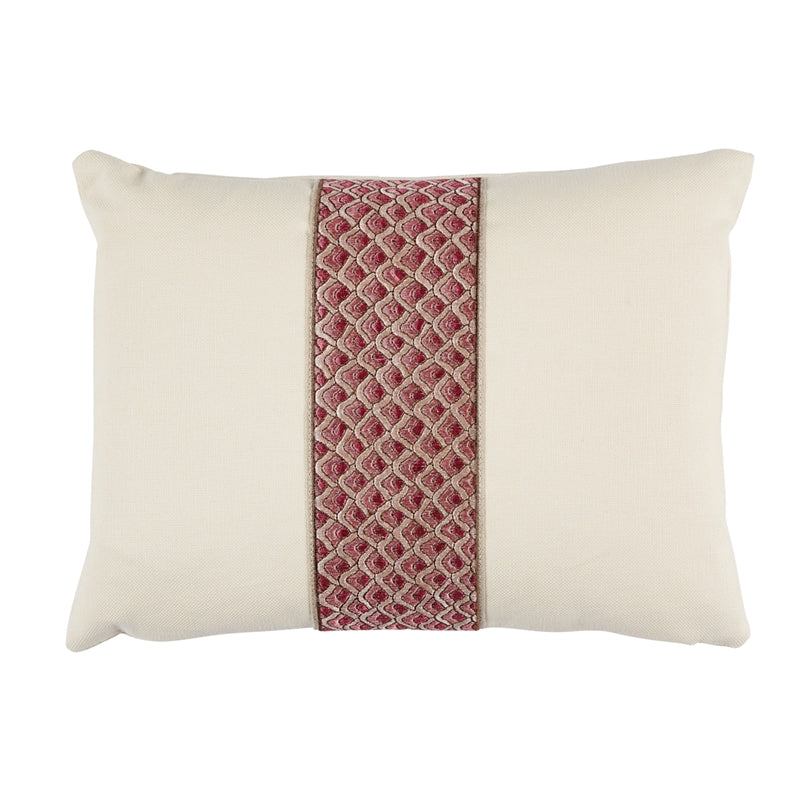 So8089112 | Sunrise Embroidery Pillow, Pink - Schumacher Furniture and Accessories