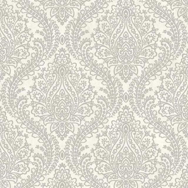 Find MR643711 Mixed Metals Tattersall Damask color White Damask by Antonina Vella Wallpaper