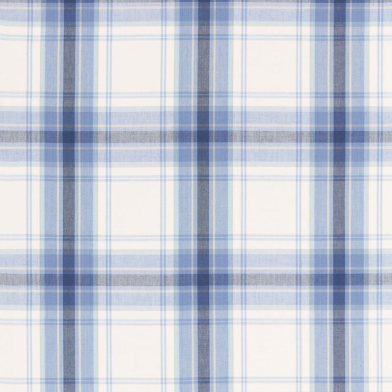 Purchase sample of 68072 St. Martin Plaid, Cornflower by Schumacher Fabric