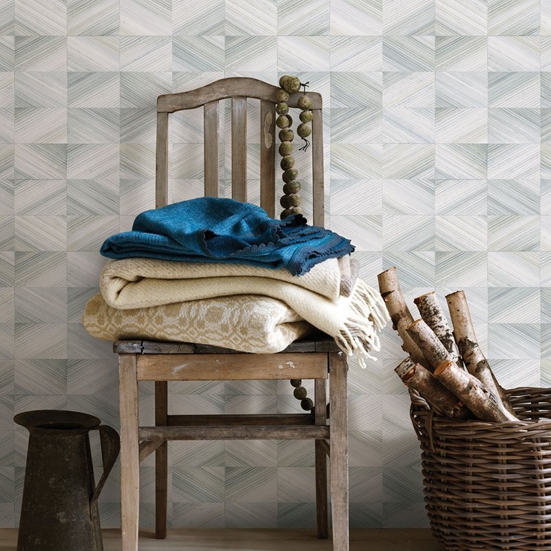 Order 2922-25376 Trilogy Stratum Light Blue Geometric Wood Blue A-Street Prints Wallpaper