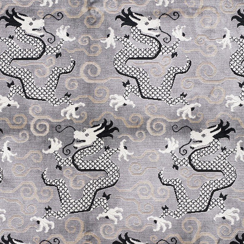 Purchase sample of 73972 Bixi Velvet, Silver by Schumacher Fabric