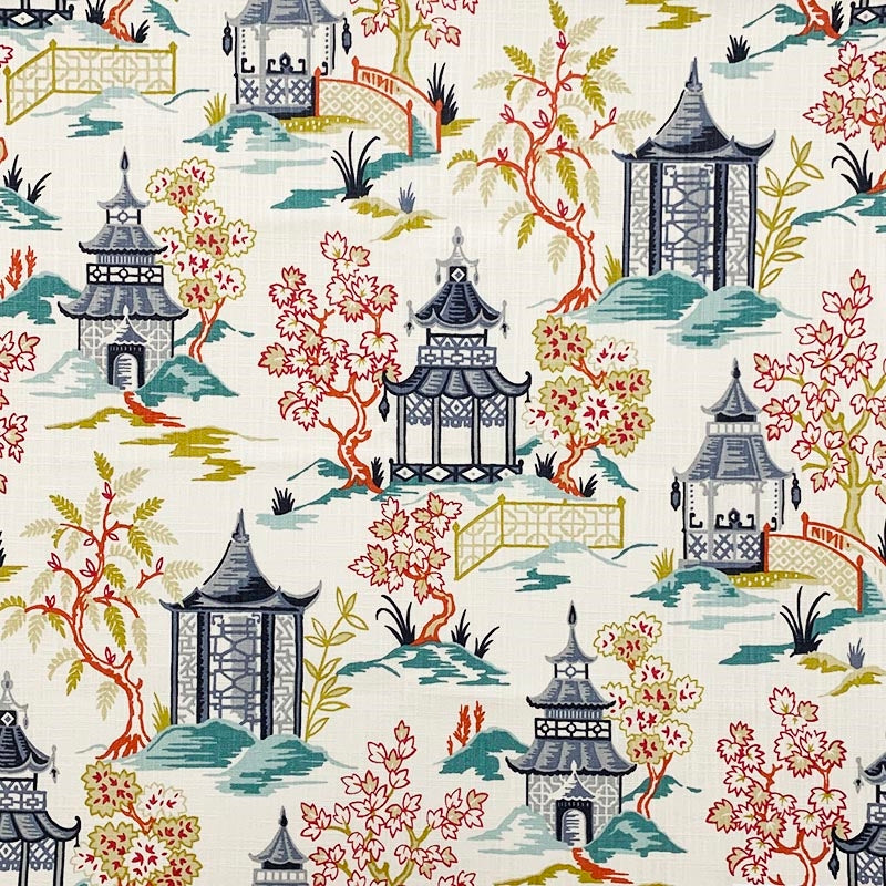 Save 8994 MIKADO SPRING Multi-Color Magnolia Fabric