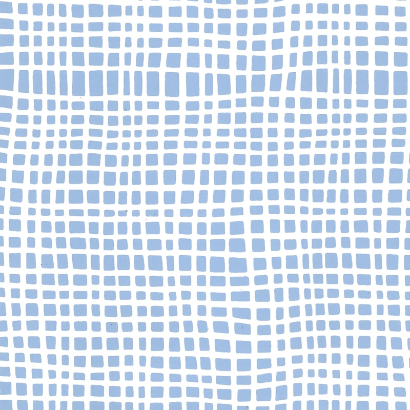 Buy AP403-09 Criss Cross Slate Blue on Almost White by Quadrille Wallpaper