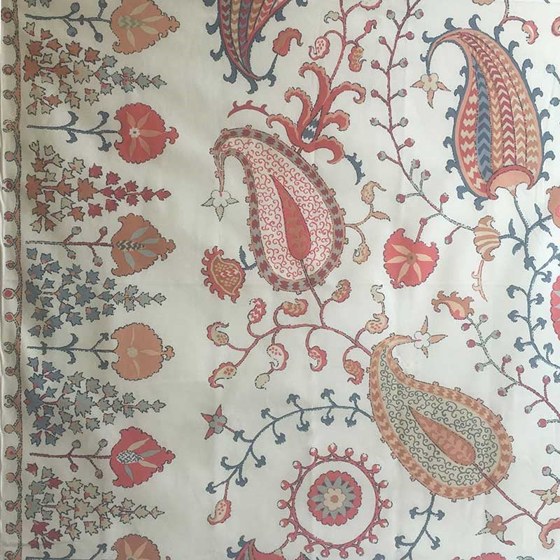 Purchase sample of 2643360 Lakai Printed Embroidery, Ivory by Schumacher Fabric