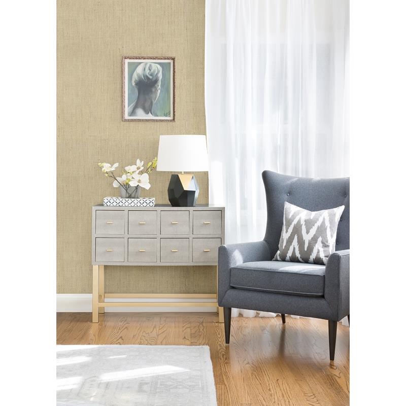 View 2972-86142 Loom Yanyu Wheat Paper Weave Grasscloth Wallpaper Wheat A-Street Prints Wallpaper