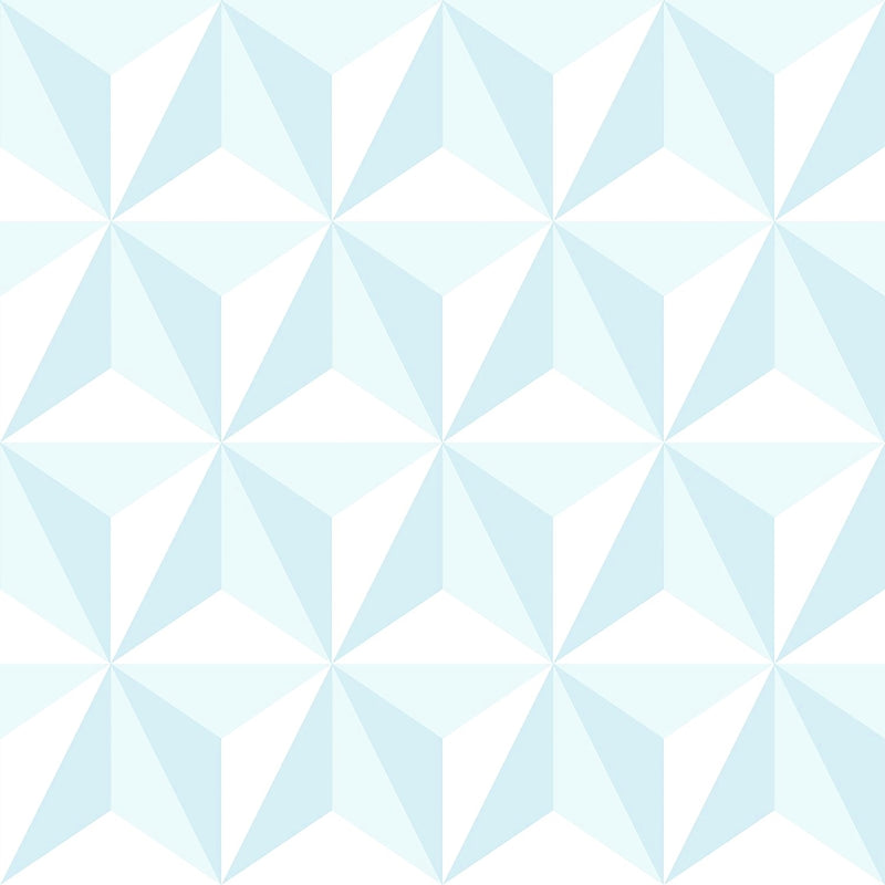 Save 4060-138912 Fable Adella Sky Blue Geometric Wallpaper Sky Blue by Chesapeake Wallpaper