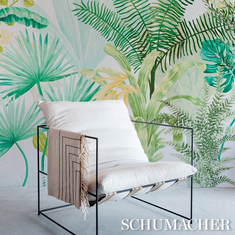 Order 5013270 Big Tropical Panel Set Green Schumacher Wallcovering Wallpaper