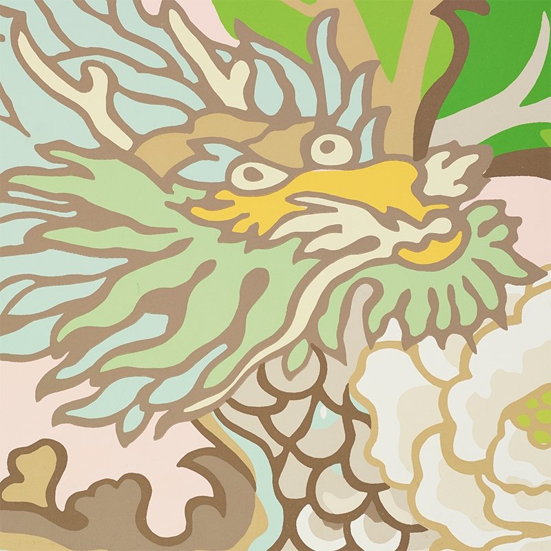 Find 5010590 Chiang Mai Dragon Blush Schumacher Wallpaper