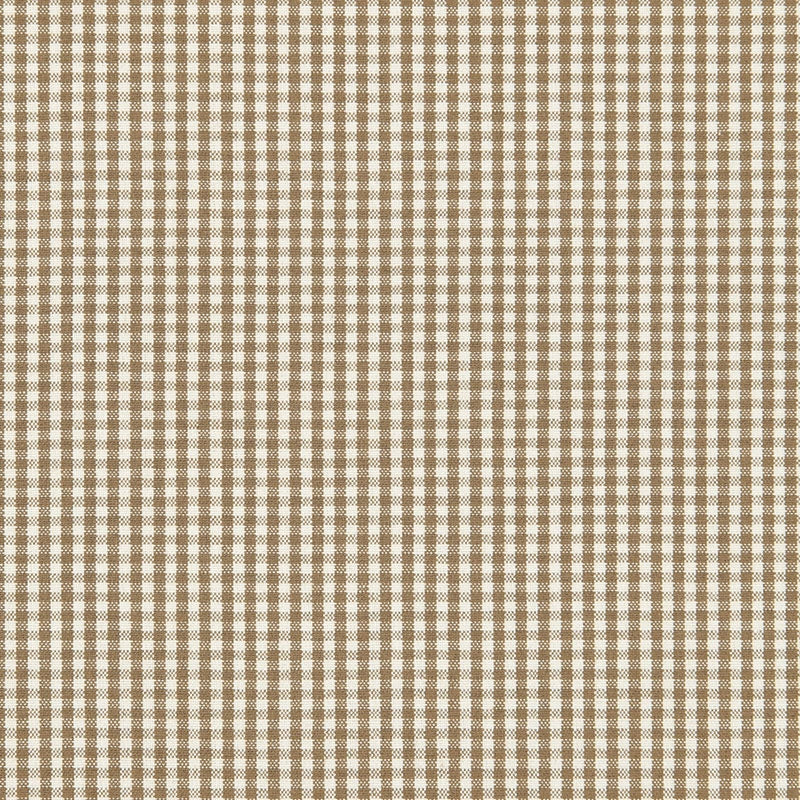 Purchase sample of 64626 Barnet Cotton Check, Mocha by Schumacher Fabric