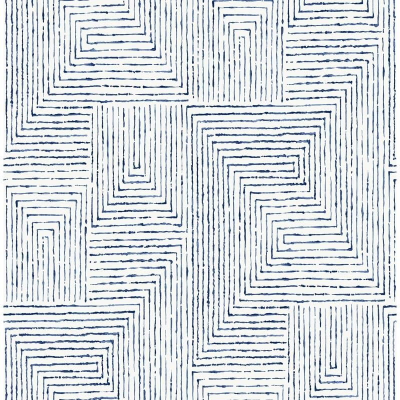 SLS3974 Scott Living Blue Ink Peel & Stick Wallpaper by NuWallpaper