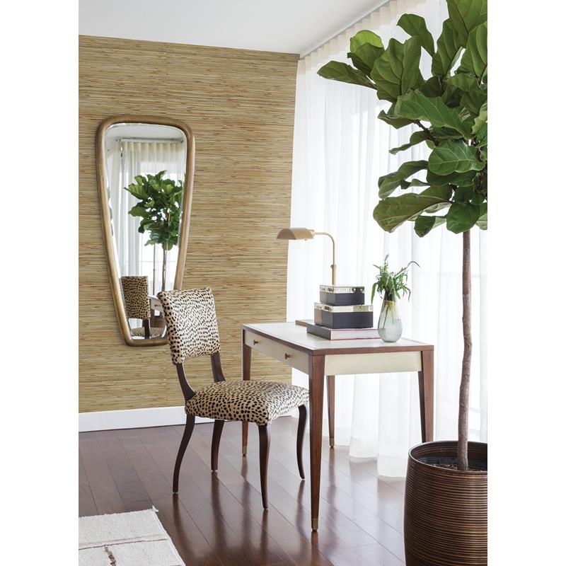 View 2972-86107 Loom Shuang Light Brown Handmade Grasscloth Wallpaper Light Brown A-Street Prints Wallpaper