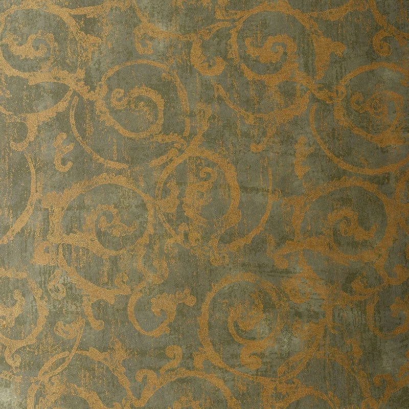 Buy 528172 Bernini Scroll Mist Schumacher Wallpaper